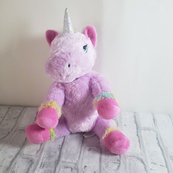Soft Cuddly Purple Unicorn Plush - Picture 1 of 4